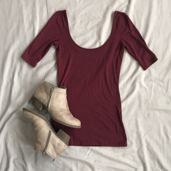 Kirra Tops - PacSun elbow sleeve t-shirt